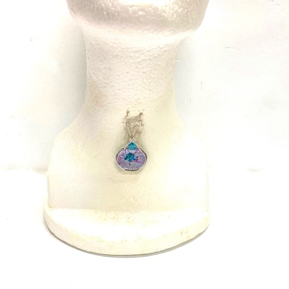 HANDCRAFTED Triplet Stone Hand Wrapped Pendant, Artisan Handmade Jewelry Gift - Picture 3 of 10